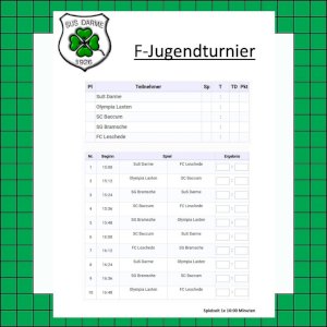 🍀⚽️ Hallenturnier am Samstag in der Kiesberghalle