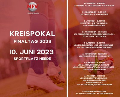 U17 KREISPOKAL FINALTAG am 10.06.2023 in Heede 🍀🏆